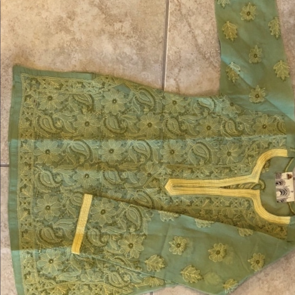 Ladies top AM cotton 6/YYR Green